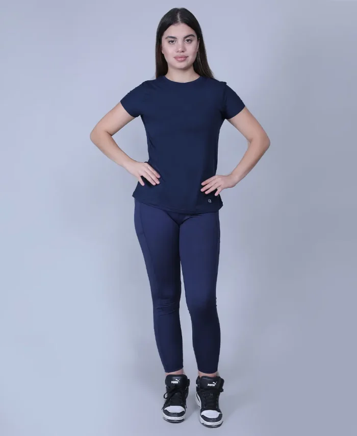 Gz Active Flex Tee + Gz Elevate High Waist Legging Blue