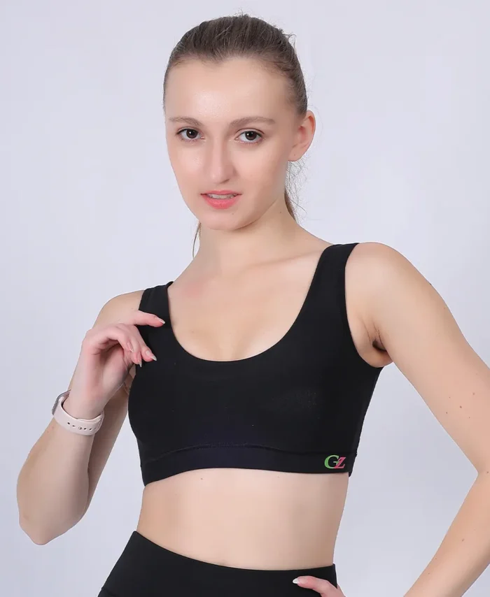 Gz Bracer Bust Shaper Sports Bra Black