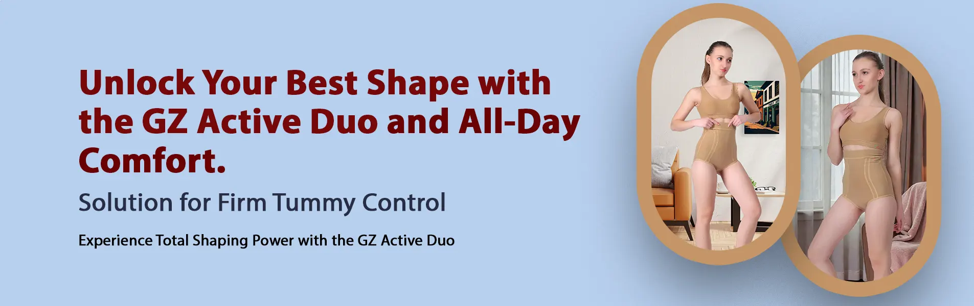 High Waist Tummy Shaper Brief & Bracer Bust Shaper Sports Bra