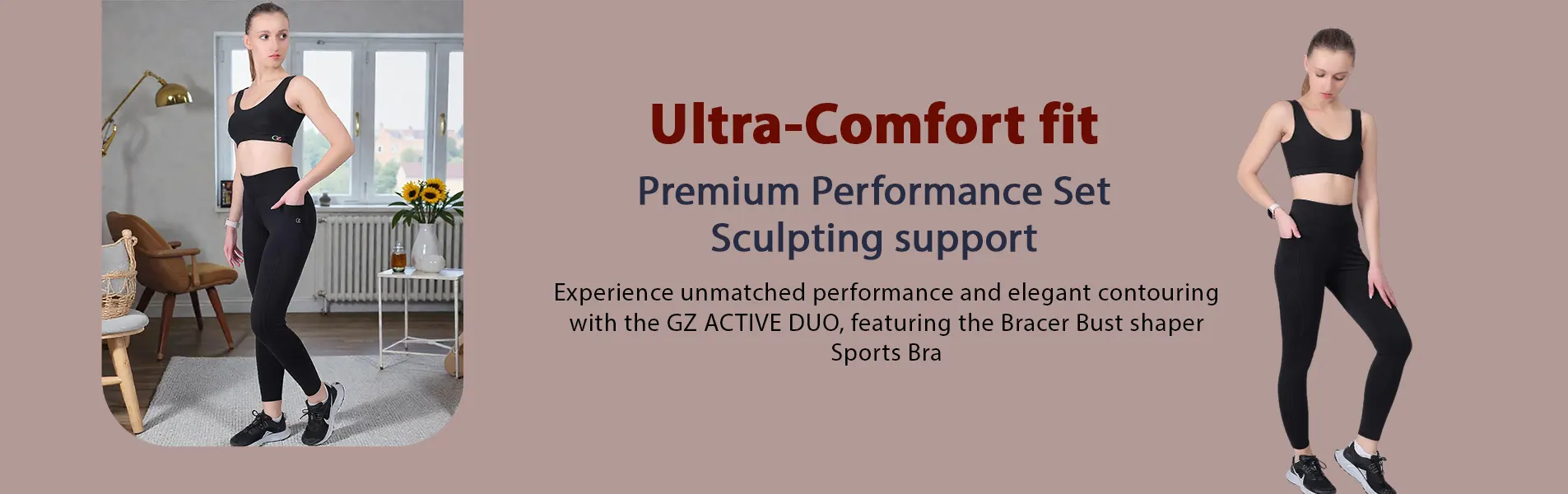 Bracer Bust Shaper Sports Bra & High Waist Legging